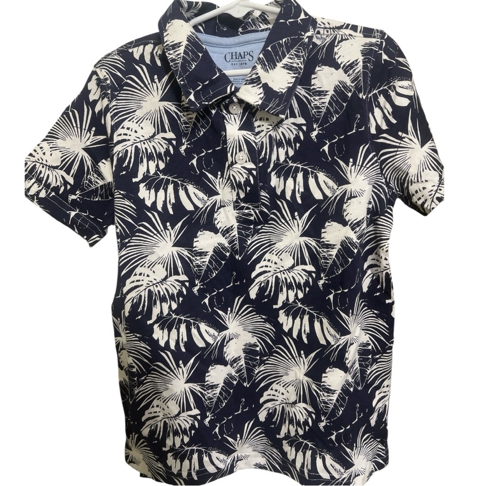 Chaps Kids Navy and White Dress